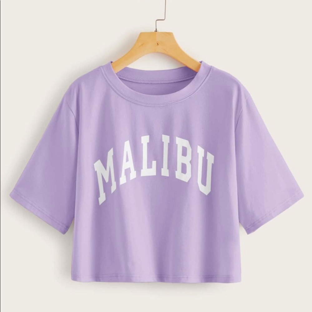 cropped malibu tee